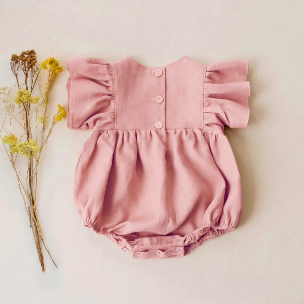 Детский комбинезон с круглым вырезом из хлопка |