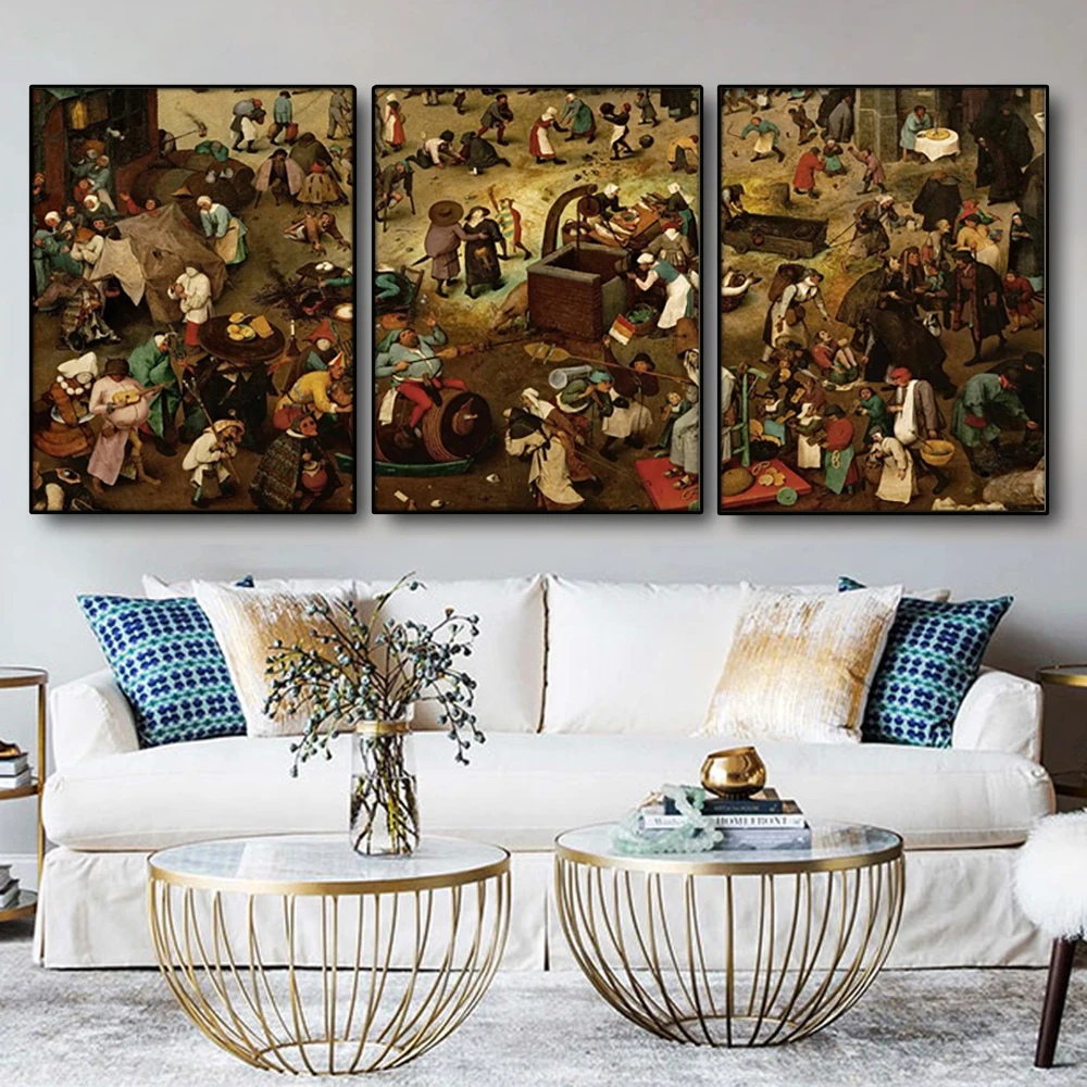 Pieter Bruegel the Elder Wall Picture Poster Print Canvas Painting Calligraphy Decor for Living Room Home Frameless | Дом и сад