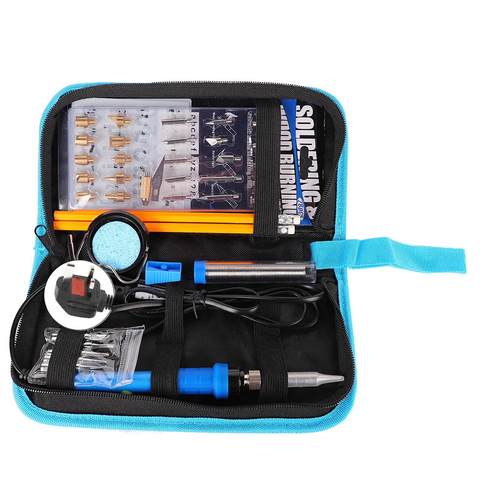 

YIHUA947-I Electric Soldering Iron Kit Wood Burning Pen Carving Pyrography Tool UK Plug 220V