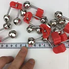 3 шт. маленький колокольчик для удочки, индикатор прикуса, инструменты сигнализации, аксессуары из нержавеющей стали, Колокольчик для ловли карпа и рыбысигнализация, приманка, шнек для лодки, красный