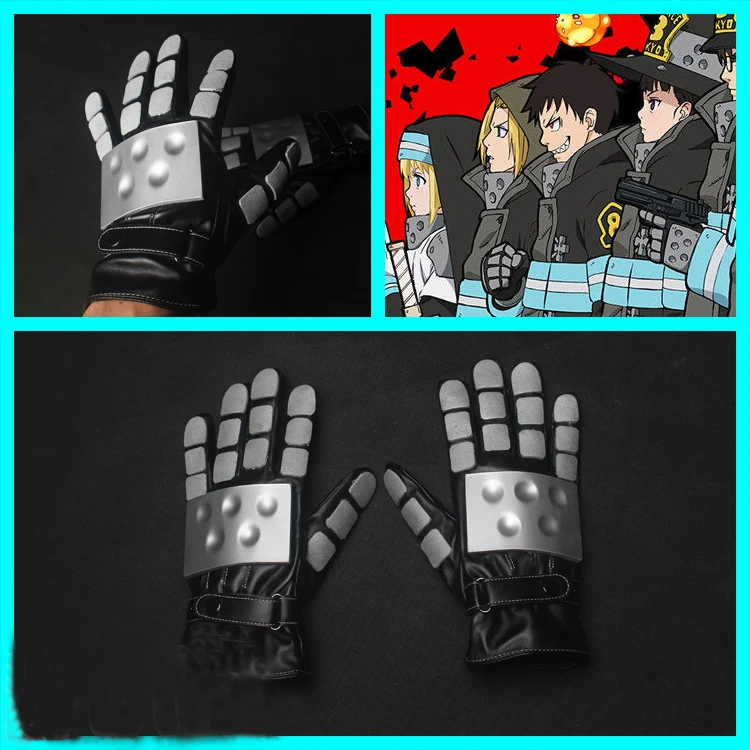 Огненная сила Shinra Kusakabe Артур Бойл косплей перчатки Хэллоуин Карнавал костюм