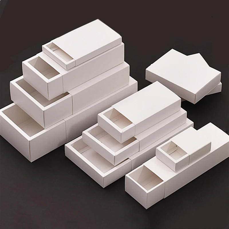 10 шт./20 шт. черно-белая крафт-бумага Подарочный ящик картон используется для