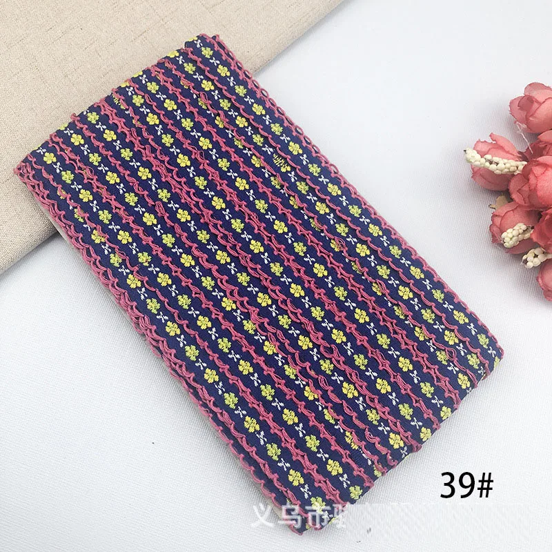 1 2 см * 20 ярдов Цветочная вышивка кружевная отделка нашивки для одежды