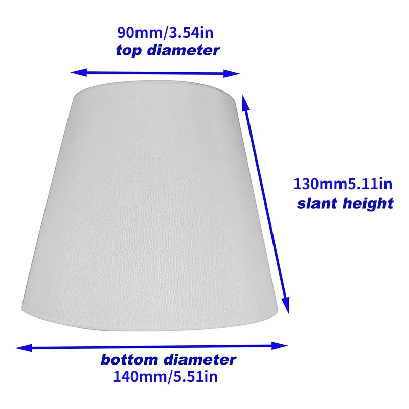 

Set of 6 White Fabric Cloth Clip on Chandelier Lamp Shades, Replacement for E14 Wall Lamp Chandelier Home Decoration