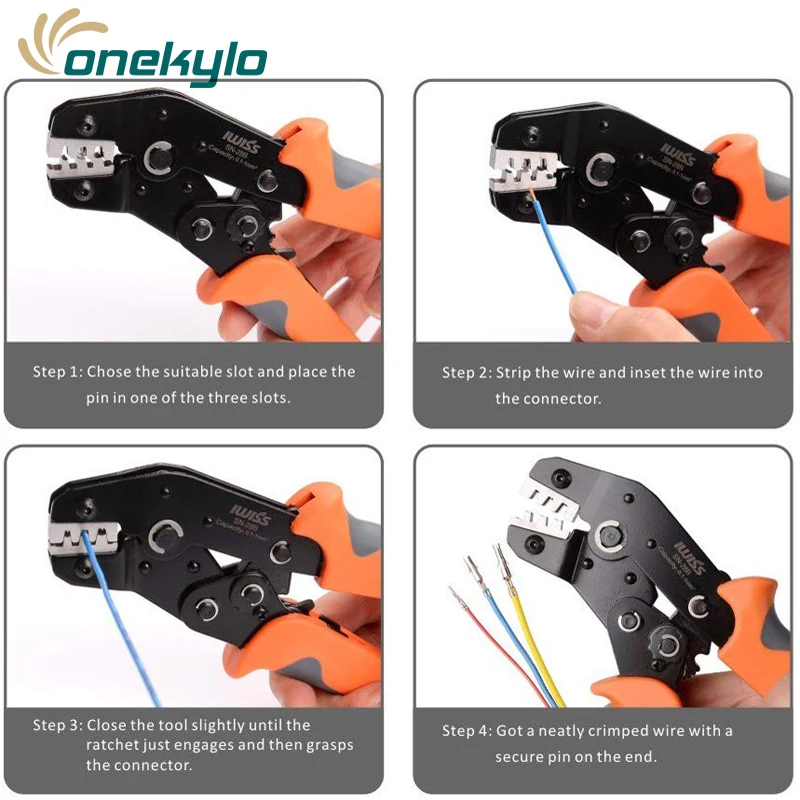 Обжимной инструмент IWISS SN-28B 0 1-1 мм² AWG28-18 контактов Dupont саморегулирующиеся