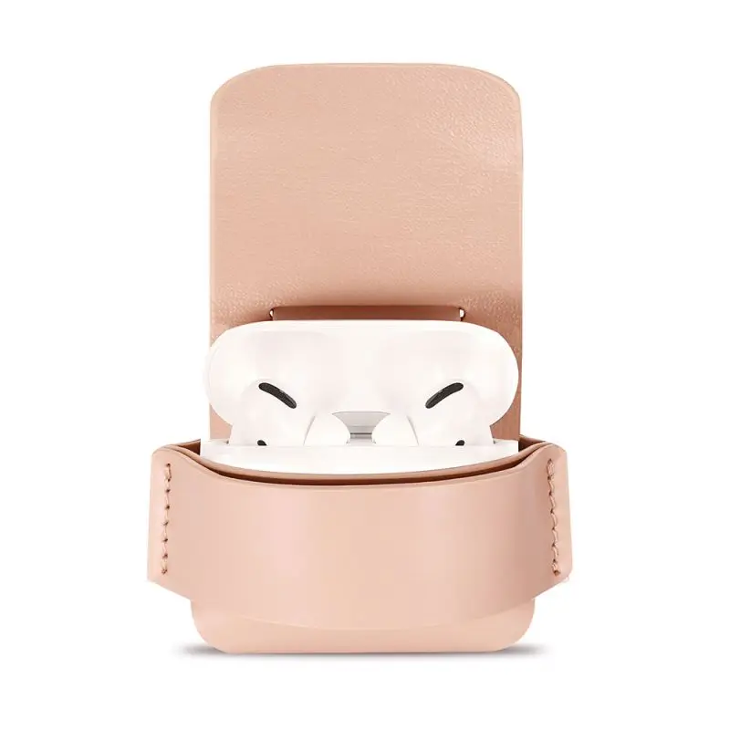 Защитный чехол для Apple Airpods Pro 3 с крючком кожаный однотонный Портативный