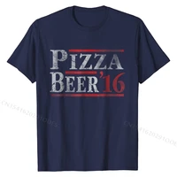 vote pizza beer 2016 election t shirt new design cool tshirts cotton mens t shirt casual