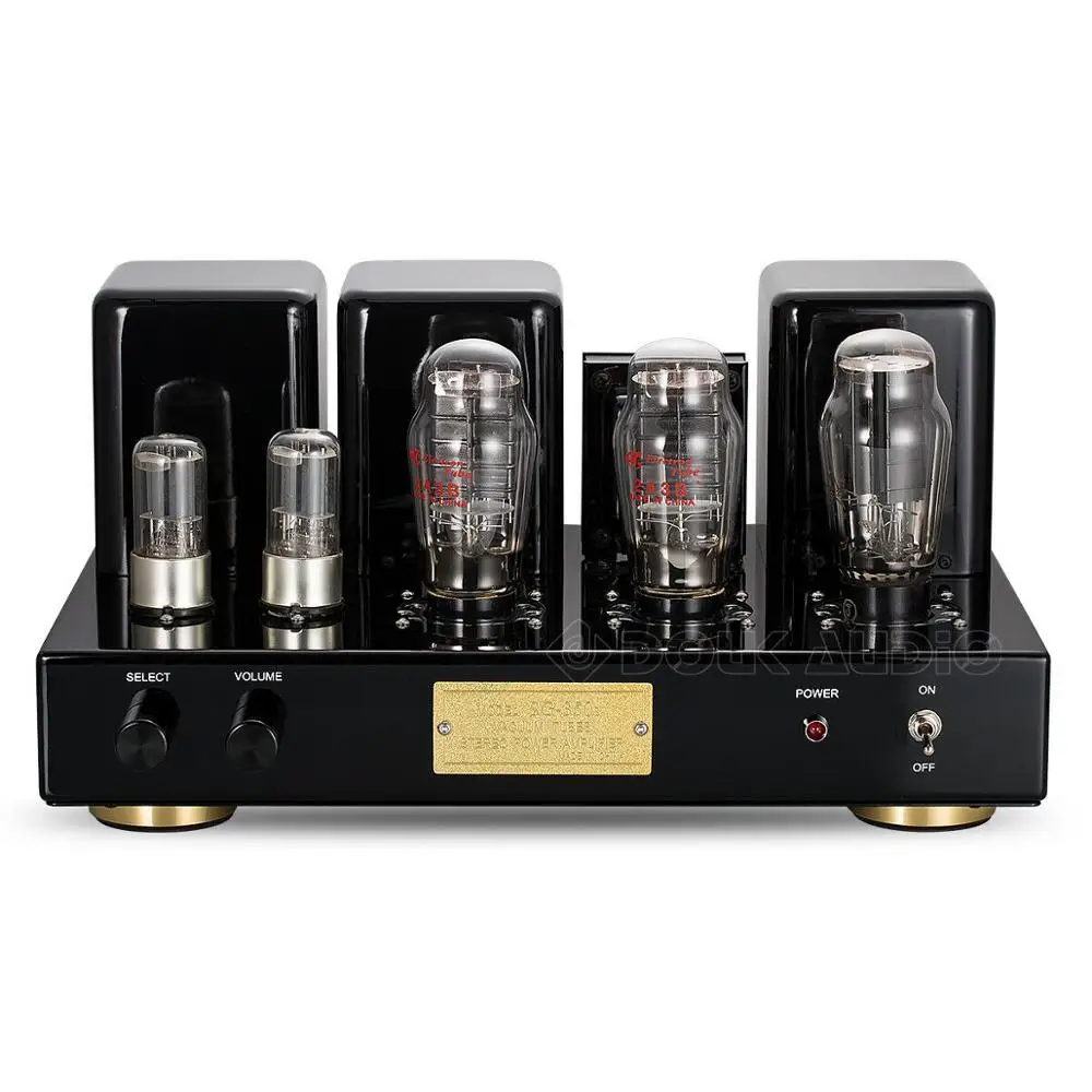 Douk аудио Hi-end 2A3 вакуумный ламповый Интегрированный усилитель класса A одноконцевый усилитель мощности домашний аудио усилитель - Цвет: Черный