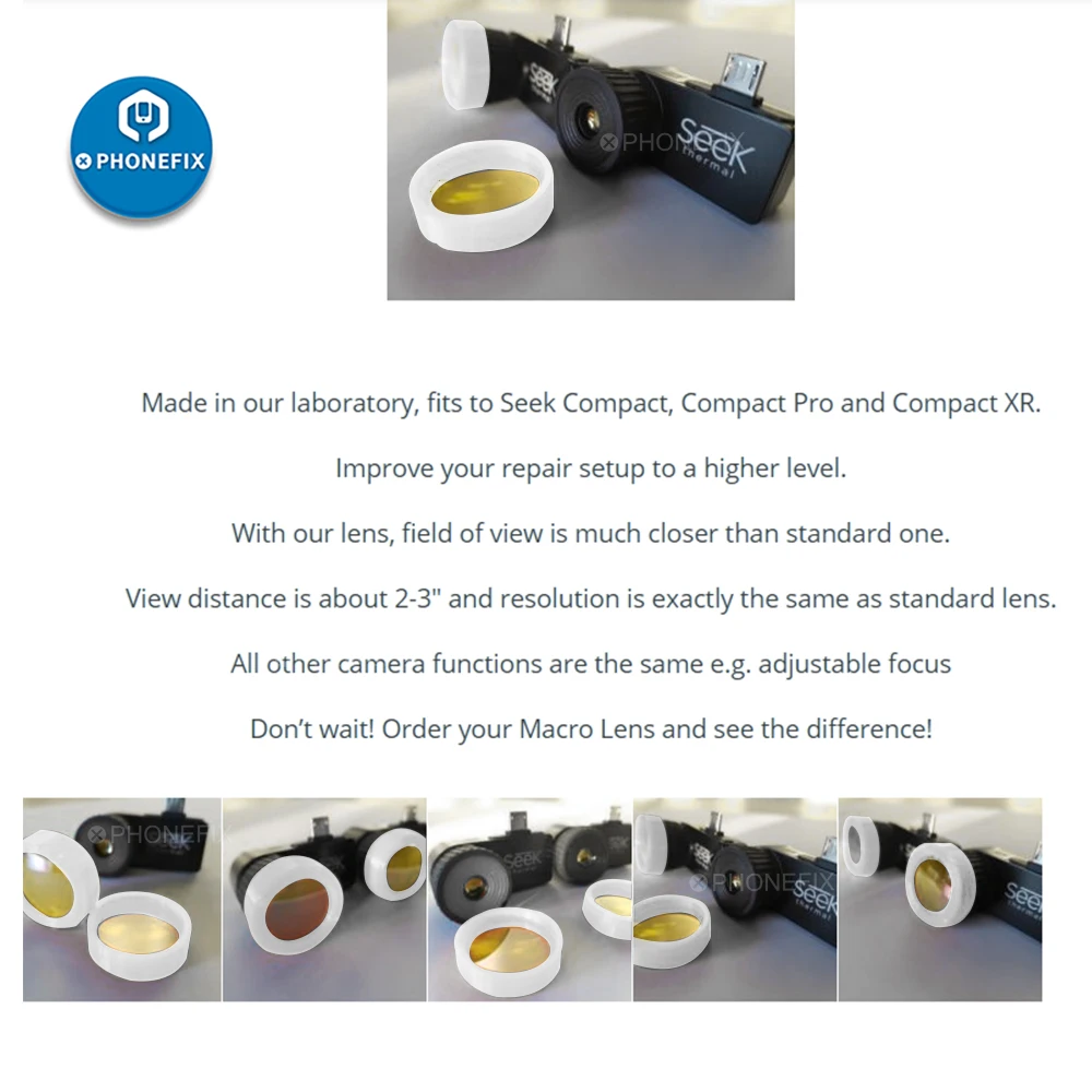 Макрообъектив для Seek тепловизионной камеры инфракрасный imager ремонта