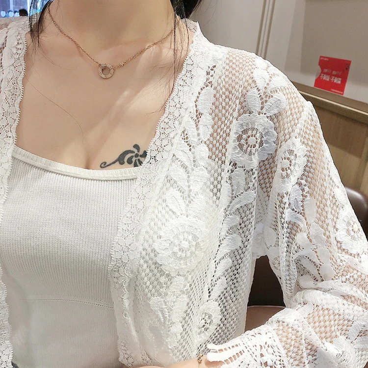 женские летние топы с коротким рукавом сорочка Femme сексуальные ажурные