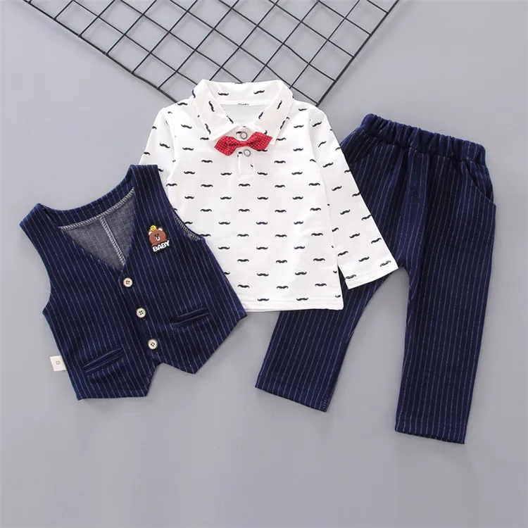 

Baby Girls Clothing Set Children Tracksuits Girls Kids Casual Gentleman Suits Spring Autumn Girls Clothing 3PCS/SET Suit Set