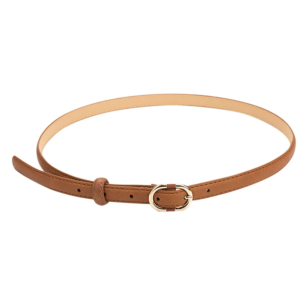 Для женщин ремень кожаный с металлической пряжкой чистый однотонное поясом