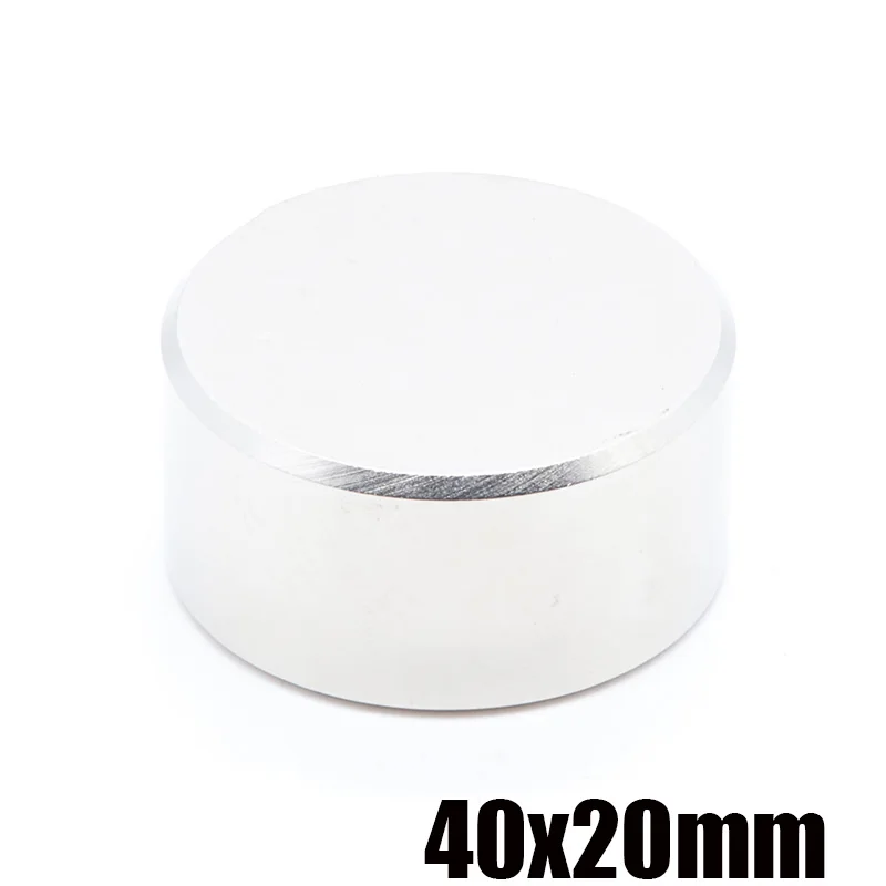 Супермощные Небольшие Круглые неодимовые магниты NdFeB 2 шт. 40x20 мм диаметр 40 x 20 N35