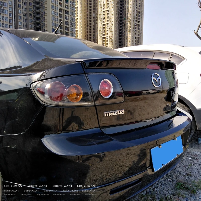 

UBUYUWANT Hot ABS Plastic Rear Trunk Wing Spoiler Car Accessories Fit For Mazda 3 Sedan 4Doors 2007-2012