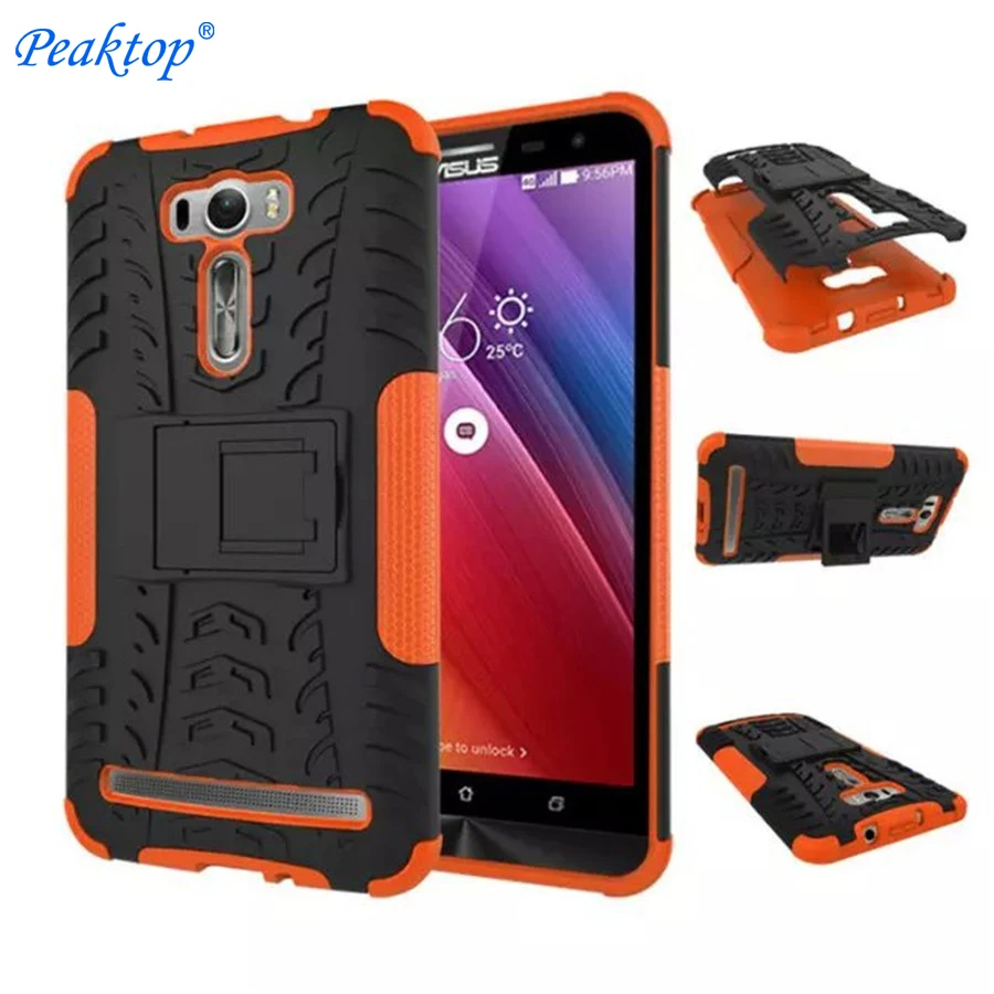 Hard PC Silicone Rugged Armor Dual Case For Asus Zenfone 2 Laser ZE601KL ZE600KL 6 6.0 inch With Stand Tire Duty Cover Capa | Мобильные