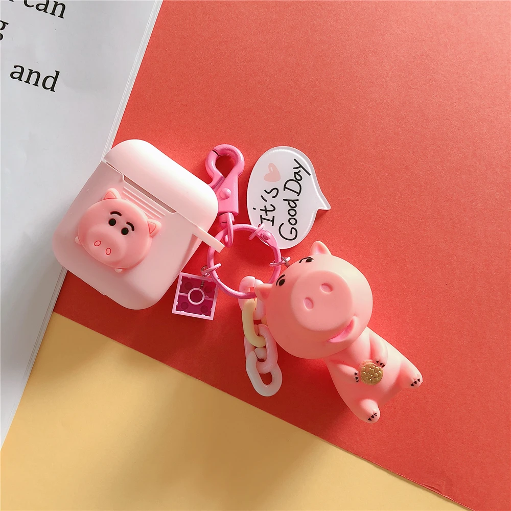 Милый мультфильм Силиконовые 3D анимация Рекс Зеленый Динозавр TWS Bluetooth наушники