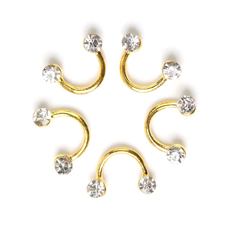 

10 Pieces New Color Glitter, 3D Metal Alloy Nail Art Smile Decoration / Charms / Studs, Nail Jewelry 3D