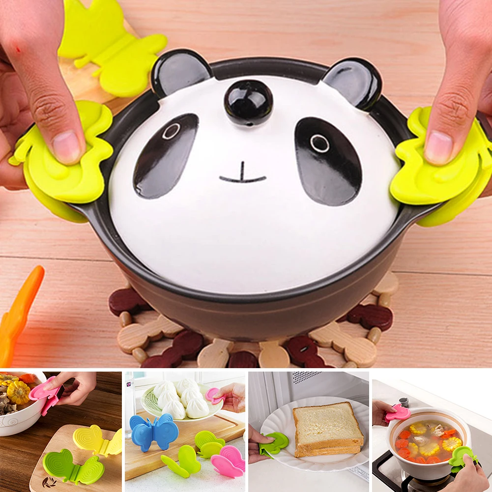 Бабочка шарпированный силиконовый адиабатический горшок зажимы Магнитная