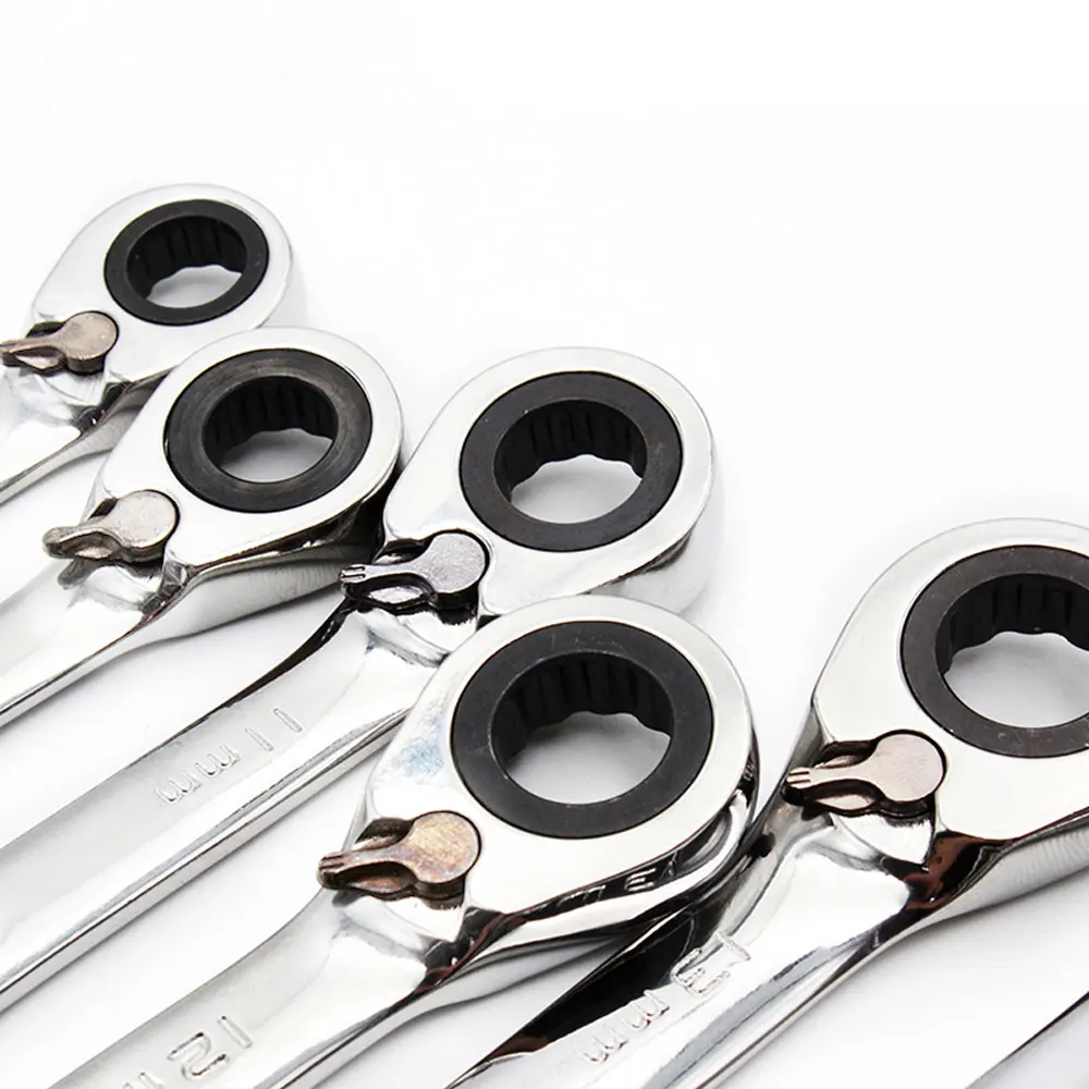 SATA Полный полированный Реверсивный Трещоточный ключ гаечный ручной инструмент