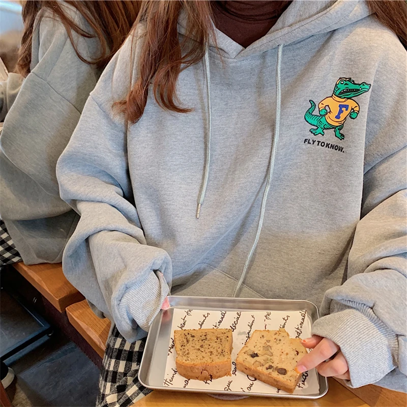 Толстовка женская утепленная бархатная в Корейском стиле повседневный свитшот с