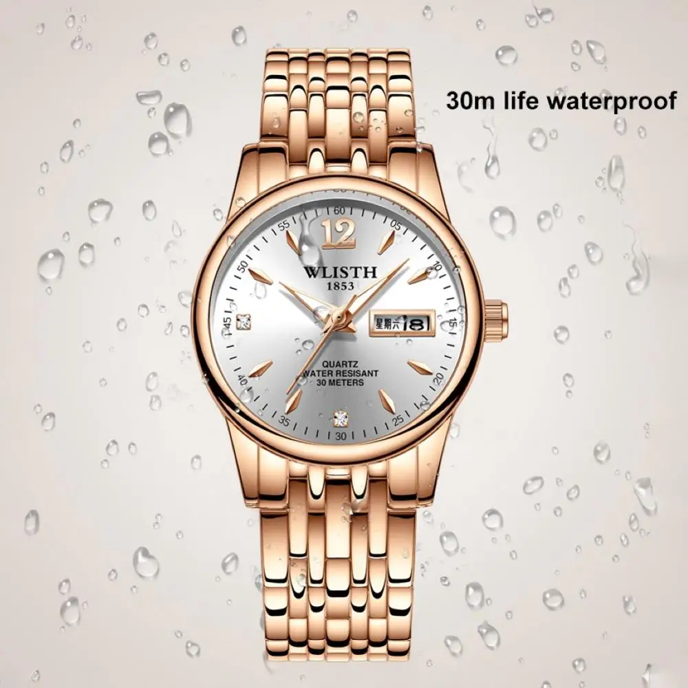 WLISTH маленькие свежие женские модные часы светящиеся водонепроницаемые с круглым