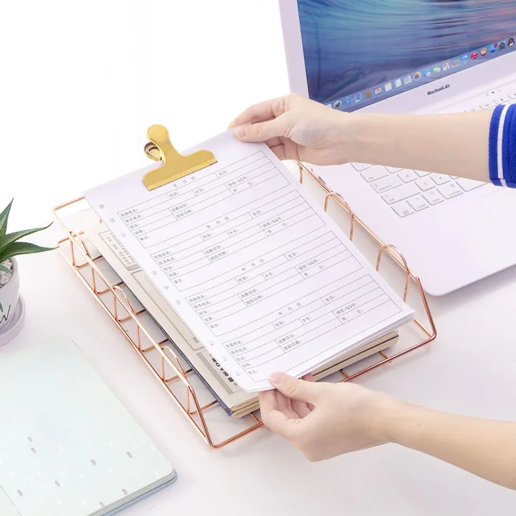 Новый модный креативный ins металлический поднос для файлов в стиле Ins органайзер