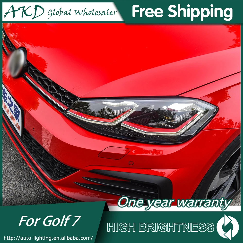AKD автомобильный Стайлинг для VW Golf 7 MK7 светодиодный налобный фонарь Golf7.5 R LINE Design DRL Hid Dynamic Signal Head Lamp Bi Xenon Beam аксессуары
