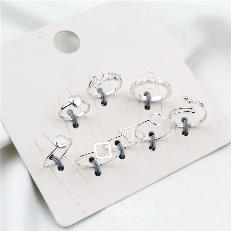 Японский и корейский новый костюм Трендовое кольцо геометрическое простое