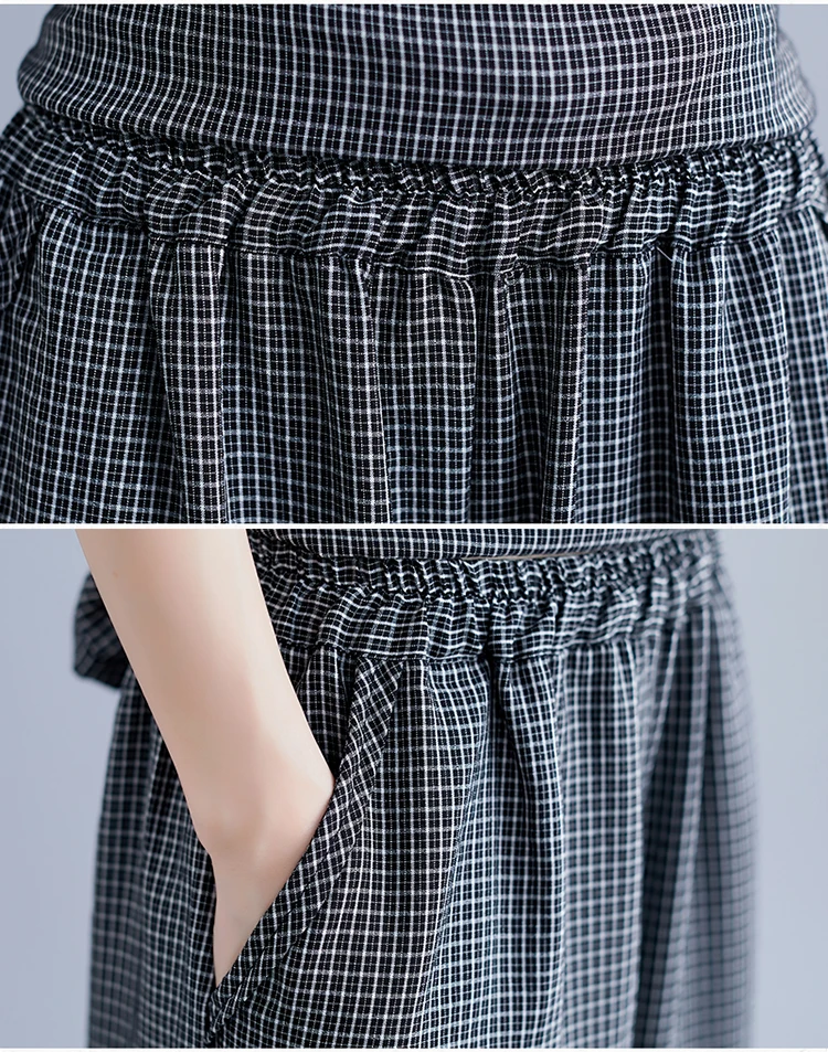 

Plaid Women Two Piece Outfits Summer Casual Wholesale Clothing Women Set Loose Women's Tracksuits 2 Piece Set Top And Pants