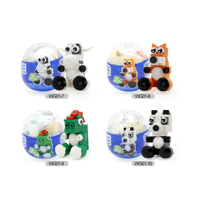 Детский конструктор в виде яйца серия скручивания собака петух носорог динозавр