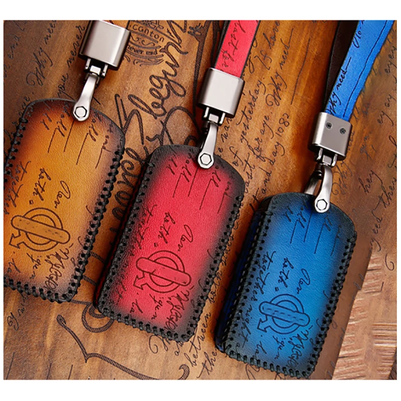 

Car Key with Key Cover for Volvo XC60 S60L S90 Xc90 V40 XC40 Leather Car Remote Control Key Protection Bag