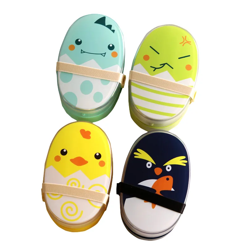 Переносной мультфильм Коробки для обедов 700 мл ребенок печь Bento детский пищевой