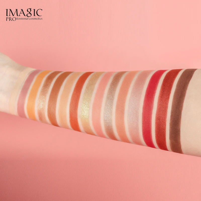 Тени для век imagic Palette Matte Shimmer 15 цветов Высокая пигментная блестящая пудра матовая палитра De Maquiagem для женской косметики