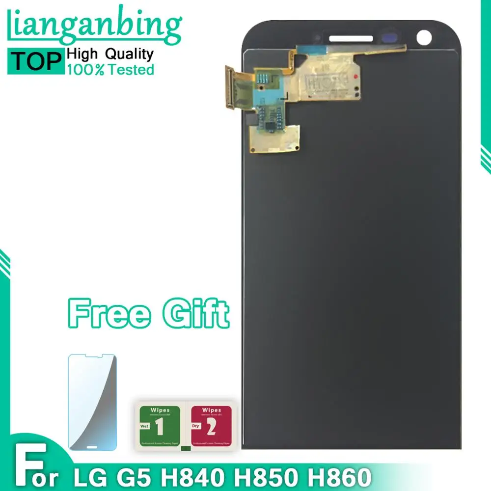 OLED ЖК дисплей для LG G5 H850 H840 H860 с кодирующий преобразователь сенсорного экрана в