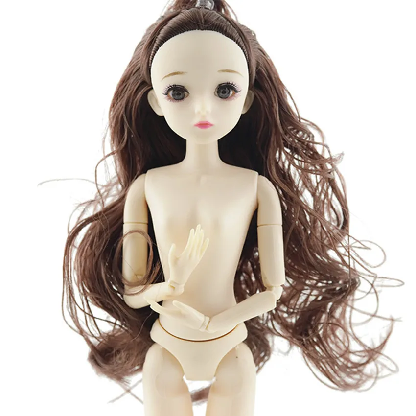 STYLE 2 1/6 BJD куклы 20 шарниров куклы 4D глаза 30 см кукла длинные волосы парик женский голый обнаженный тело куклы игрушки для девочек игрушки для детей - Цвет: STYLE 2