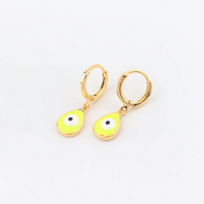 

oil Korea water drop earrings drop simple water drop devil's eye Earrings color eye Earrings