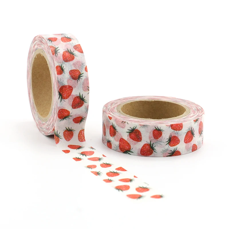 

10pcs/lot Cute Kawaii Strawberry Decorative Adhesive Tape Washi Tape Masking Tape designer mask masking tape scrapbooking