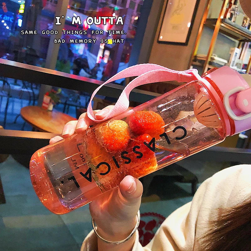 Стеклянная термобутылка для воды инфузер милая портативная стеклянная бутылка