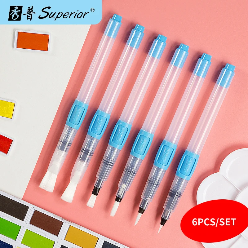 Улучшенная 6 шт./компл. кисть для рисования цвета воды большая емкость бочка