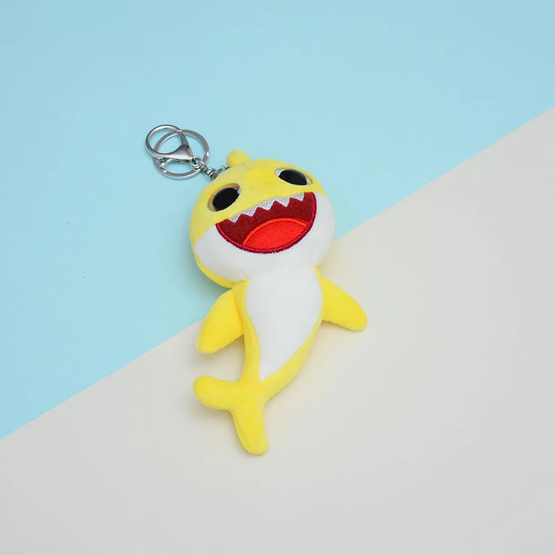 Yellow Shark Линия друзей коричневый медведь преобразования плюшевая игрушка брелок Акула динозавр Тигр авокадо мягкие игрушки для детей мультфильм для девочек Подарки - Цвет: Yellow Shark