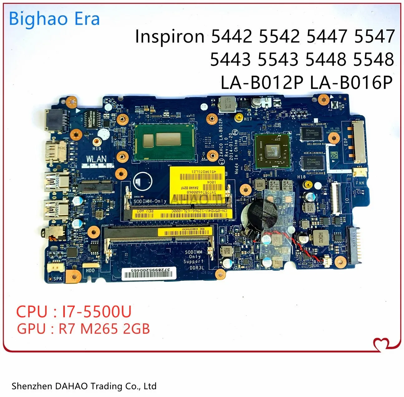 CN 0671D8 671D8 для DELL 5443 5543 5448 5547 5548 Материнская плата ноутбука ZAVCA LA B016P W/ I7 5500U R7 M260 2 ГБ