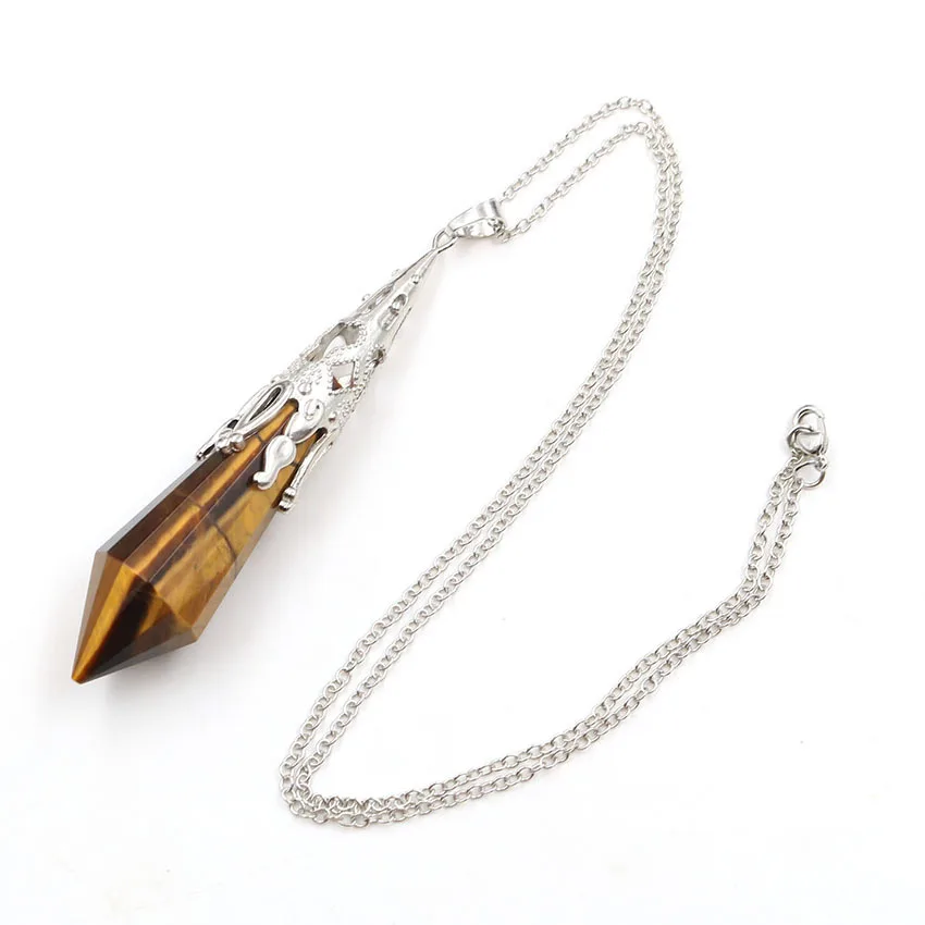 

Natural Stone Pendant Healing Crystals Pendule Chakra Crystal Pendulum Quartz Opalite Geometry Pendant Jewelry for dowsing