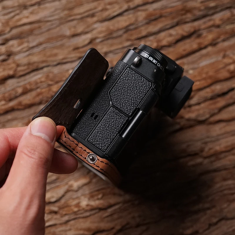 Чехол для камеры Fuji X-T4 XT4 Mr.Stone натуральная кожа половина сумки боди | Электроника