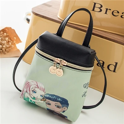 New Women's Mobile Phone Bag Cartoon Female Messenger Shoulder Bags Crossbody Cute Fashion Leather Bags Mini Bear Handbags - Цвет: A