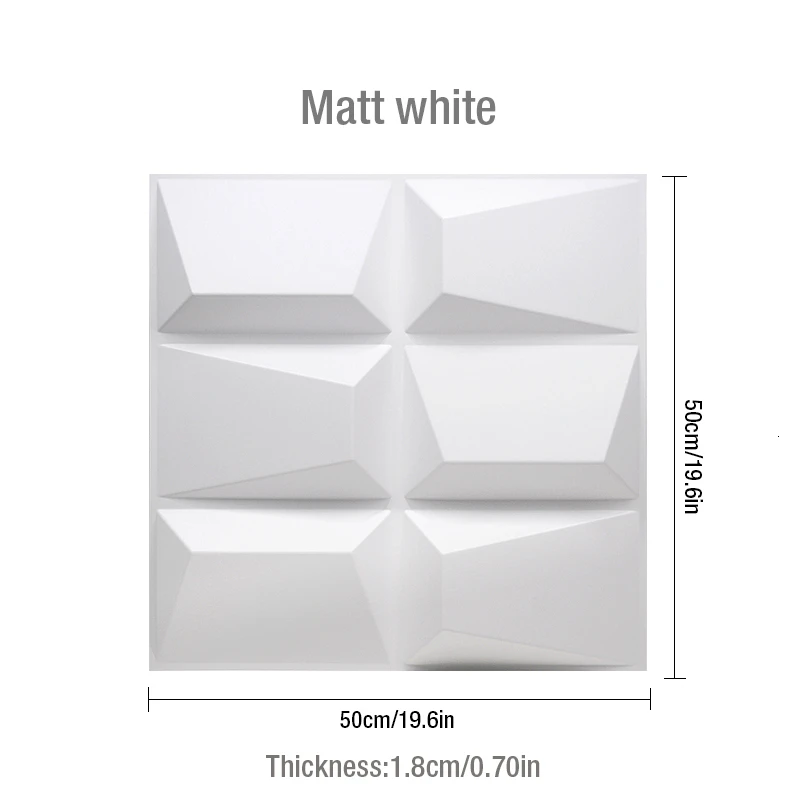 Matte white 4 шт./партия 50x50 см 3D настенные панели 3D настенные наклейки домашний Декор Гостиная/кухня/настенные панели для дома современный домашний декор настенная ткань - Цвет: Matte white