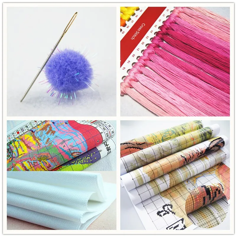 Набор для вышивки крестиком DMC 11CT женская и цветочная живопись комплект