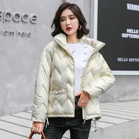parka women plus size coats jackets 2021 winter down cotton padded beading splicing turtleneck thickening keep warm parkas woman