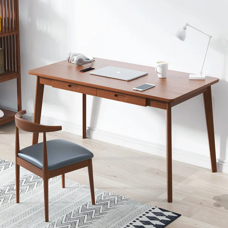 

Office Computer Desk Desktop Desk Home Simple and Practical Desk Solid Wood Leg Study Desk Dormitory Student Simple Desk