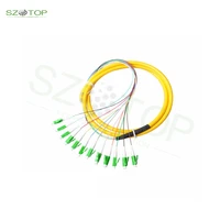lc apc single mode 12 cores simplex fiber optic patch cord 1m fiber optic patch cable pigtails lc upc connector