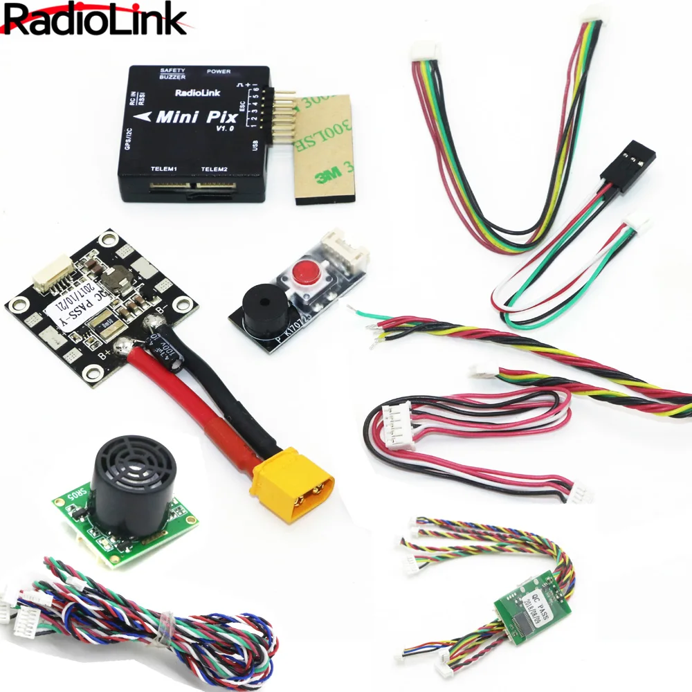 GPS-Контроллер полета Radiolink Mini PIX и M8N с ультразвуковым датчиком Su04/Mini OSD для